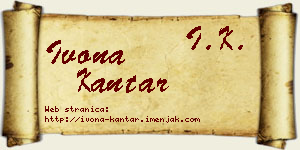 Ivona Kantar vizit kartica